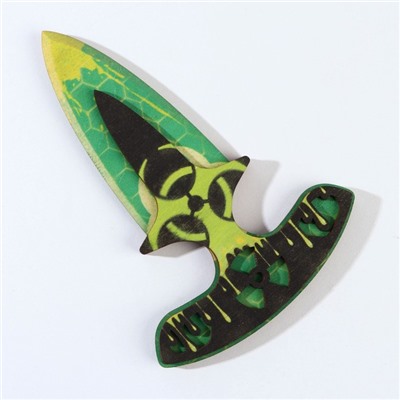 Сувенирное оружие нож-тычковый «Зеленый яд», длина 14 см