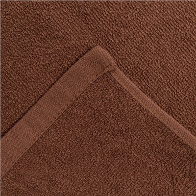 Полотенце махровое 50х80см, коричневый, хлопок 100%, 360г/м2
