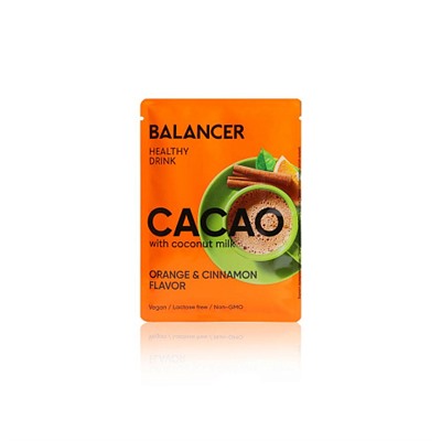 Гринвей Какао Balancer Cacao на кокосовом молоке со вкусом «Апельсин и корица», 5 шт