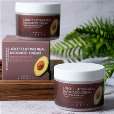 Jigott Крем для лица с экстрактом авокадо / Lifting Real Avocado Cream, 150 мл