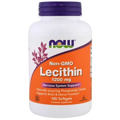 NOW Лецитин соевый Lecithin 1200 mg 100 капс
