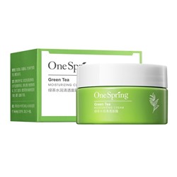 (ЗАМЯТА КОРОБКА) Крем для лица с зеленым чаем One Spring Green Tea Moisturizing Cream, 50 гр.