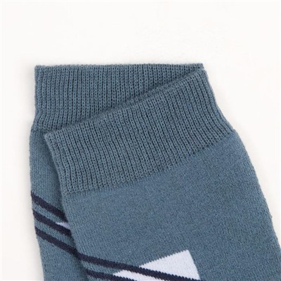 Носки детские махровые, цвет джинсовый, размер 22-24