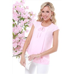 Блузка розовая с завязками