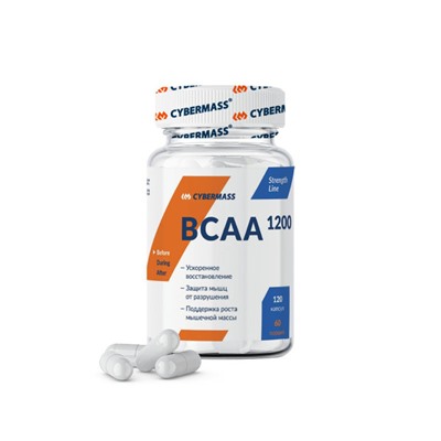 Аминокислота BCAA 1200 2:1:1  60 порций Cybermass 120 капс.