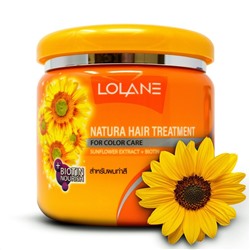 Маска для окрашенных волос с экстрактом семян подсолнечника и биотином LOLANE Natura Hair Treatment, 250 мл. Таиланд
