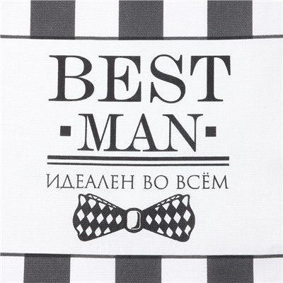 Полотенце кух."Доляна" Best man black 35х60 см, 100% хл, 160г/м2