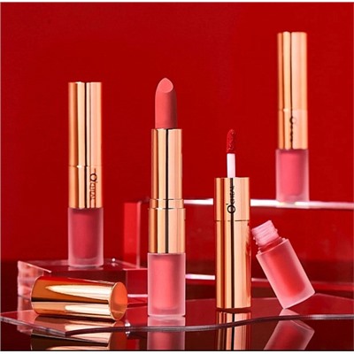 Двухсторонняя помада O'cheal Rose gold 2in1 matte lipstick&liquid lipstick 3,5гр+3,5гр (оттенок 12)