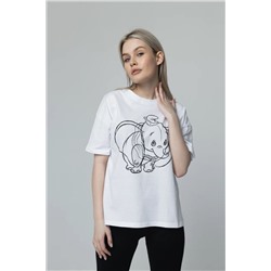 Слон футболка оверсайз (белый)