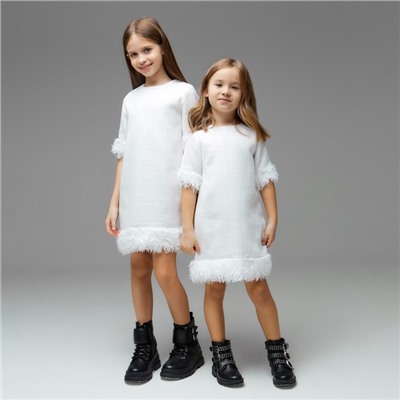 Платье для девочки MINAKU: PartyDress цвет белый, рост 146