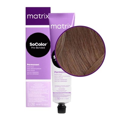 Matrix Крем-краска для седых волос / SoColor Pre-Bonded 506NV, темный блондин натуральный перламутровый, 90 мл