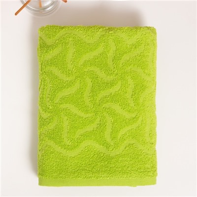 Полотенце махровое Радуга,30х70 см, цвет зелёный
