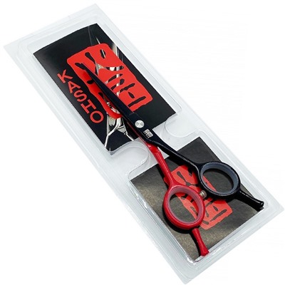 KASHO Парикмахерские ножницы 5.5" черно-красные
