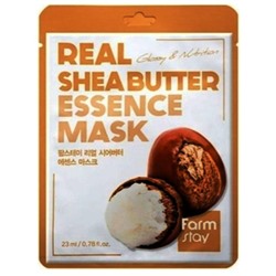 Маска для лица тканевая с маслом ши Real shea butter essence mask FarmStay