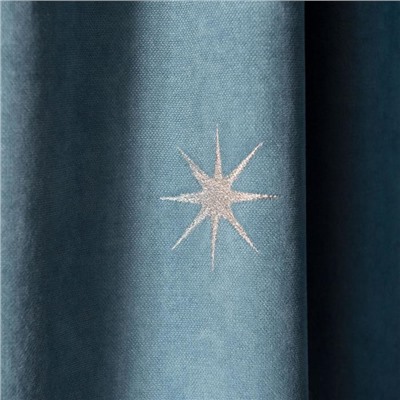 Комплект штор «Бэлли», размер 2х145х270 см, цвет голубой