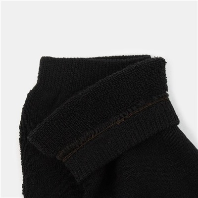 Носки мужские махровые, цвет чёрный, размер 25