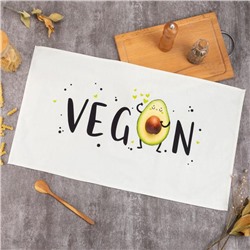 Полотенце Этель "Vegan" 40х73 см, 100% хлопок, саржа 190 гр/м2