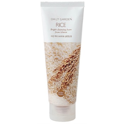 Пенка очищающая с рисом Daily Garden Rice Bright cleansing foam from Icheon Holika Holika 120 мл.