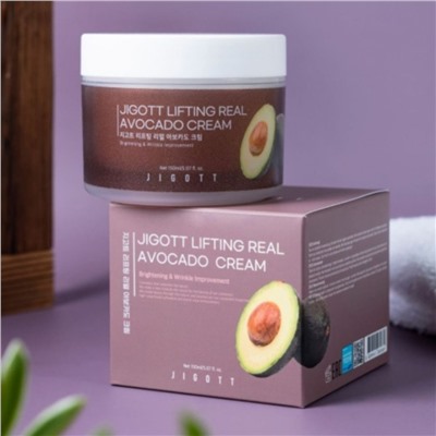 Jigott Крем для лица с экстрактом авокадо / Lifting Real Avocado Cream, 150 мл