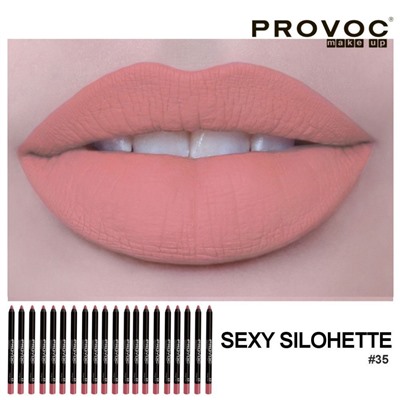 Provoc гелевая подводка в карандаше для губ Semi-Permanent Gel Lip Liner 35 sexy silohette