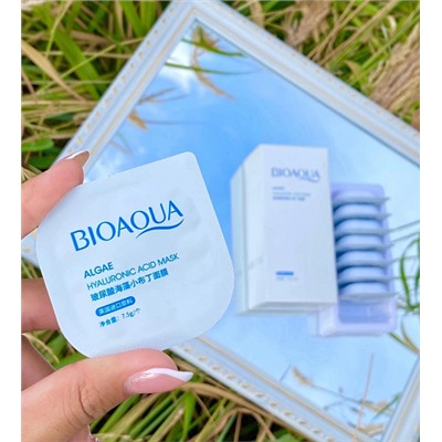 Маска для лица Bioaqua Algae Hyaluronic Acid Mask с экстрактам гиалуроновой кислоты 8 х 7,5мл