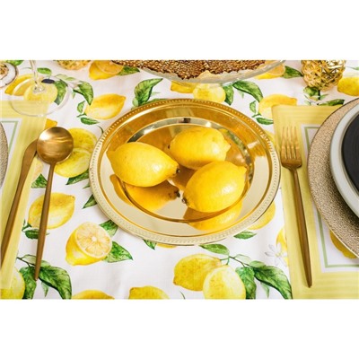 Скатерть "Этель" Лимоны 220х147 см, 100% хл, репс 190 гр/м2