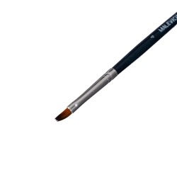 Кисть Синтетика Плоская Malevich Andy № 4, b-4.0 мм L-8 мм (короткая ручка), синий лак 753104