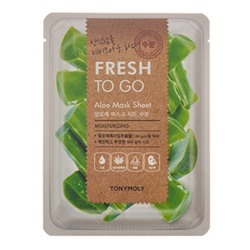 Маска для лица тканевая освежающая с экстрактом алое вера FRESH TO GO Aloe Mask Sheet TONYMOLY