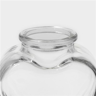 Набор стеклянных баночек для сыпучих продуктов с пробковой крышкой Доляна «Парфе. Сердце», 85 мл, 6,8×7,5 см, 12 шт