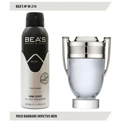 Дезодорант BEA'S M 214 - Paco Rabanne Invictus 200мл