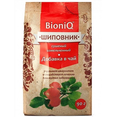 Шиповник сушёный измельчённый BioniQ 90 г.