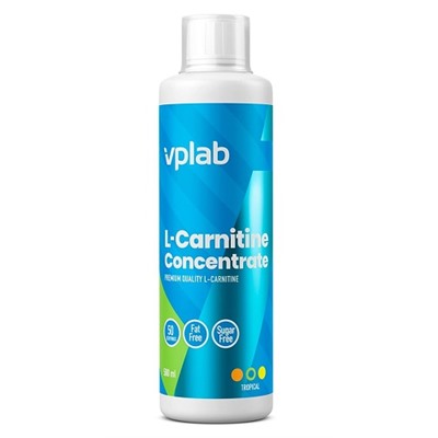 Жиросжигатель Л-Карнитин L-Carnitine Concentrate tropical Vplab 500 мл.