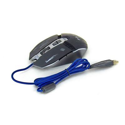 Мышь игровая пров. Jiexin X10 цв.черный(светится/7 кнопок/USB)(str)
