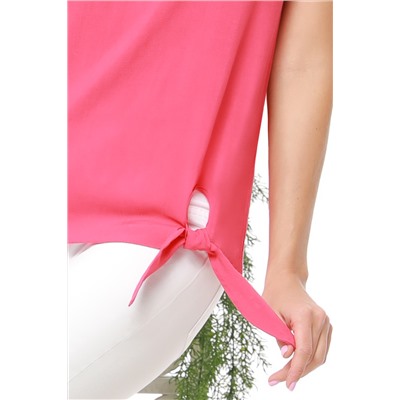 Блузка розовая с узлом