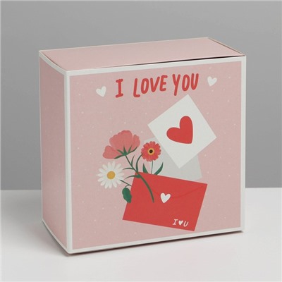 Коробка складная «Любовь», 14 × 14 × 8 см