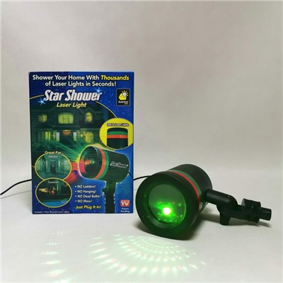 .NEW YEAR 2022. Проектор лазерный Star Shower (помещение+улица, светит: красным+зеленым)