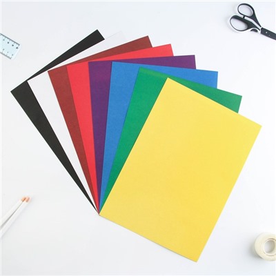 Набор «Для отличной учёбы», цветной картон 8 листов, 8 цветов, плотность 220 г/м односторонний, цветная бумага 8 листов, 8 цветов, двухсторонний, формат А4