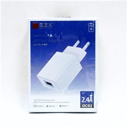 Адаптер сетевой SZX OC02 USB+кабель micro USB цв.белый(5V, 2400mA,коробка)