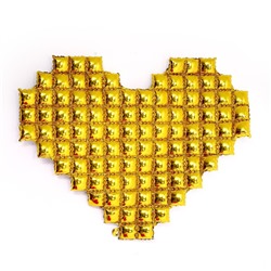 Шар фольгированный 42" «Сердце», поп-ит, цвет золото