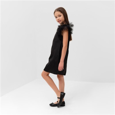 Платье нарядное детское, цвет чёрный, рост 158 см
