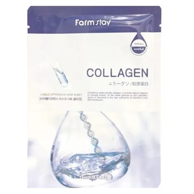 Маски для лица Тканевая Farm stay COLLAGEN