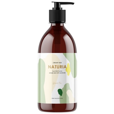 NATURIA Гель для душа ЗЕЛЕНЫЙ ЧАЙ NATURIA Creamy Milk Body Wash - Green tea Evas 750 мл