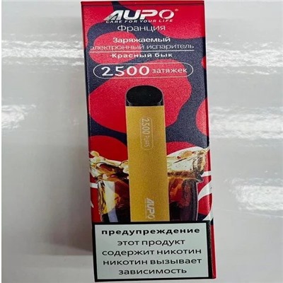 Электронная Сигарета AUPO (2500 ЗАТЯЖЕК) Красный Бык