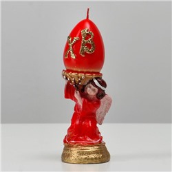 Свеча фигурная "Пасхальный ангел", красный, 5.5х16.2 см, 175 гр