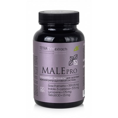 Тетразимные экстракты для здоровья мужской репродуктивной системы MALEpro Tetra Zym extracts 120 капс.