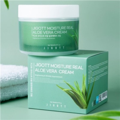 Jigott Крем для лица с экстрактом алоэ / Moisture Real Aloe Vera Cream, 150 мл