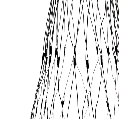 Гирлянда «Сеть» d=1.8 м с кольцом на ёлку, IP20, тёмная нить, 224 LED, свечение мульти, 8 режимов, 220 В
