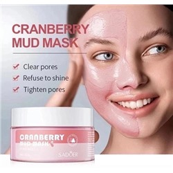 Очищающая глиняная маска для лица с брусникой Sadoer GRANBERRY MUD MASK 100гр