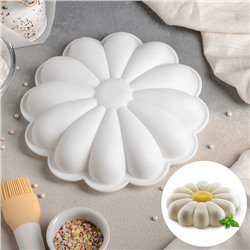 Форма для муссовых десертов и выпечки Доляна «Ромашка», 22×5 см, цвет белый
