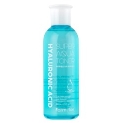 Тонер суперувлажняющий с гиалуроновой кислотой Hyaluronic acid super aqua toner FarmStay 200 мл.